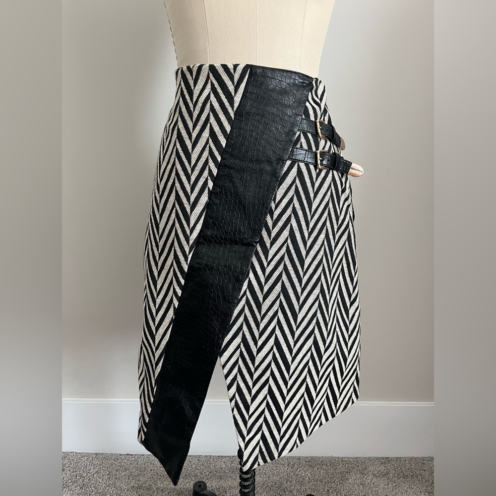 Self Portrait faux wrap skirt